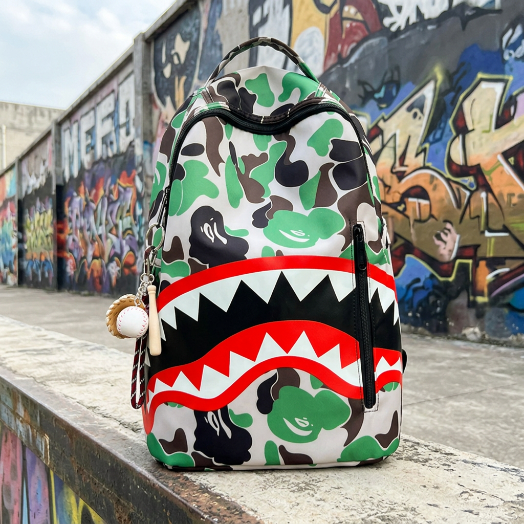 Zaino Shark Camo verde