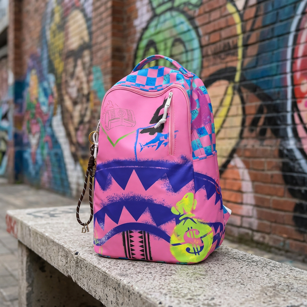 Zaino Graffiti Pop Rosa