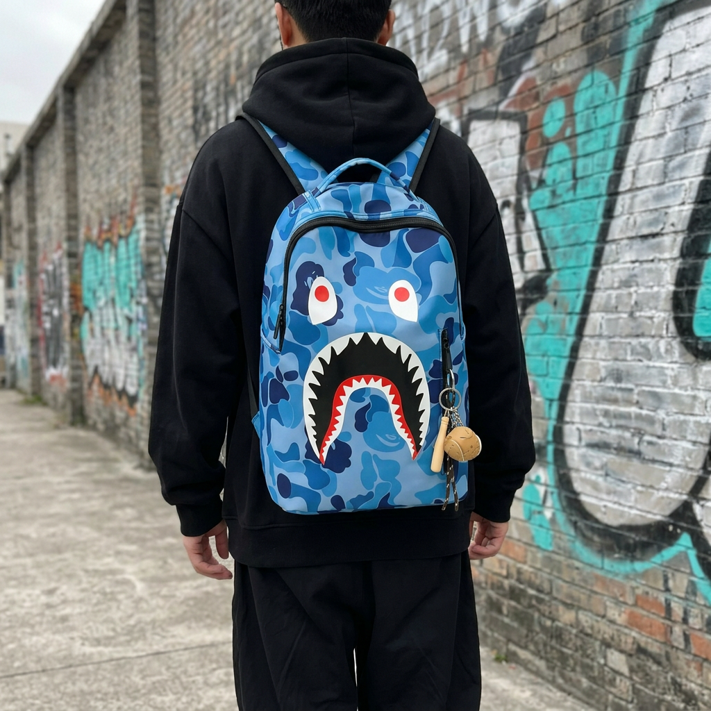 Zaino Shark Camo Blu