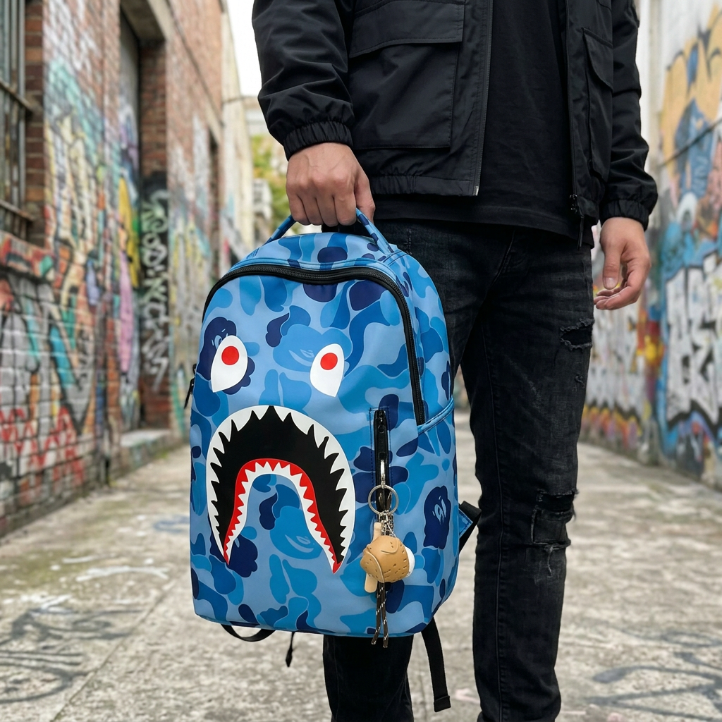 Zaino Shark Camo Blu