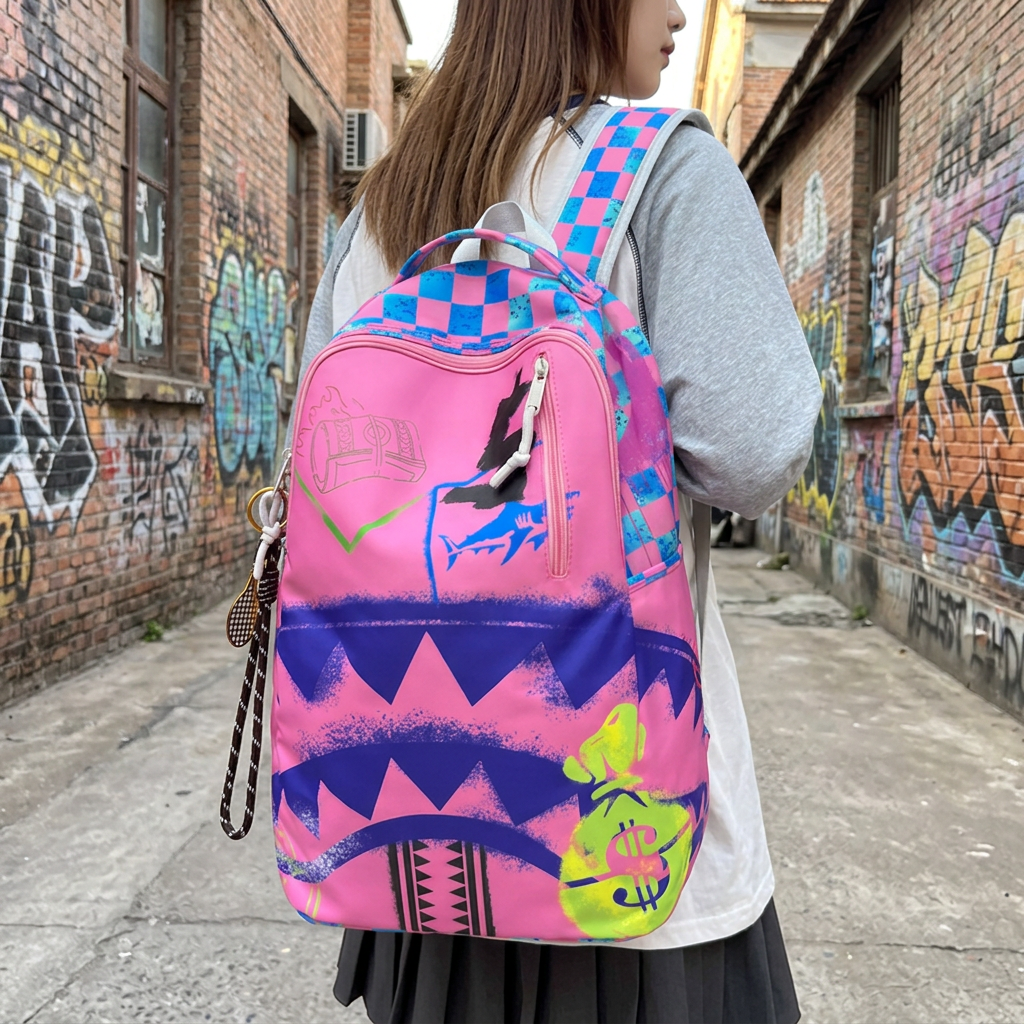 Zaino Graffiti Pop Rosa