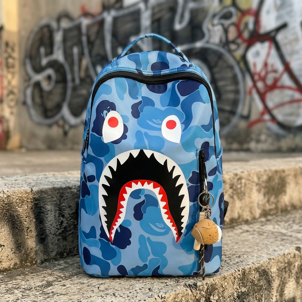 Zaino Shark Camo Blu